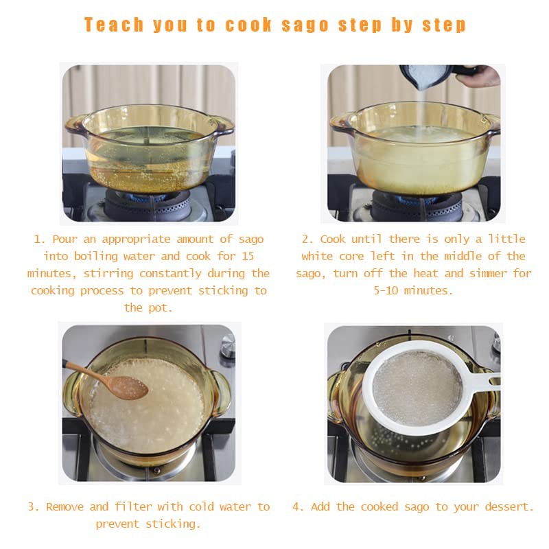 Small sago, coconut milk, sago dew, sago grains, raw mango