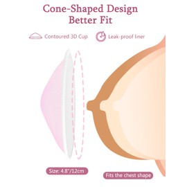 MOMUSE Organische Wiederverwendbare Stilleinlagen 12er Pack, Ultra Weiches Gewebe & Schnell Absorbierende, Atmungsaktive, Waschbare Essentials Stilleinlagen, Unsichtbare Cup-förmig