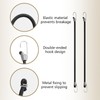 20 PCS Small Bungee Cords with Hooks, Black Adjustable Bungee