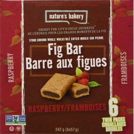 Nature's Bakery Fig Bars (Pack of 6), Whole Wheat Raspberry, 340.2g