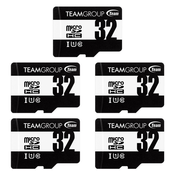 TEAMGROUP Micro 32GB x 5 Pack UHS-I U1 Class 10