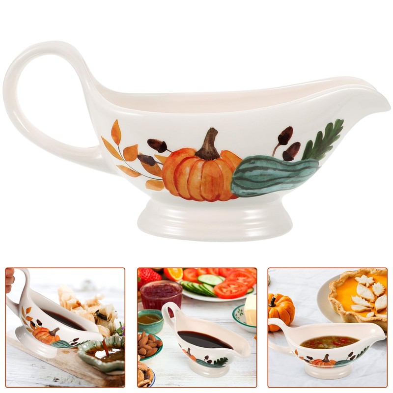 Mikinona Pumpkin Sauce Bowl Large Serving Bowl Lid Perfect for