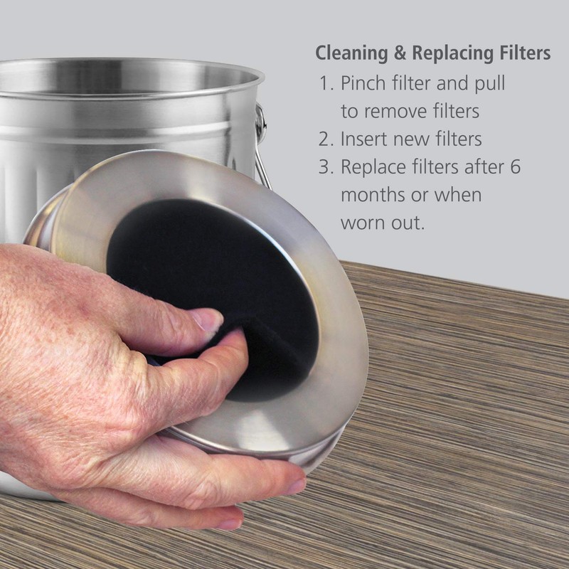 12 Pieces Activated Carbon Compost Bin Filters - Extra Thick