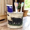 Rustic Black Bear and Cub Toothbrush and Toothpaste Holder –