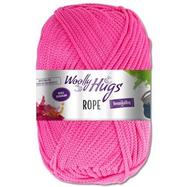 Frida's Wollhaus Woolly Hugs 200 g Rope Polyester Textile Yarn Wool Bag with Instructions 13 Colours (33 | Pink)