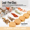 Glass Spice Jars with Bamboo Airtight Lids - (2 Pack)