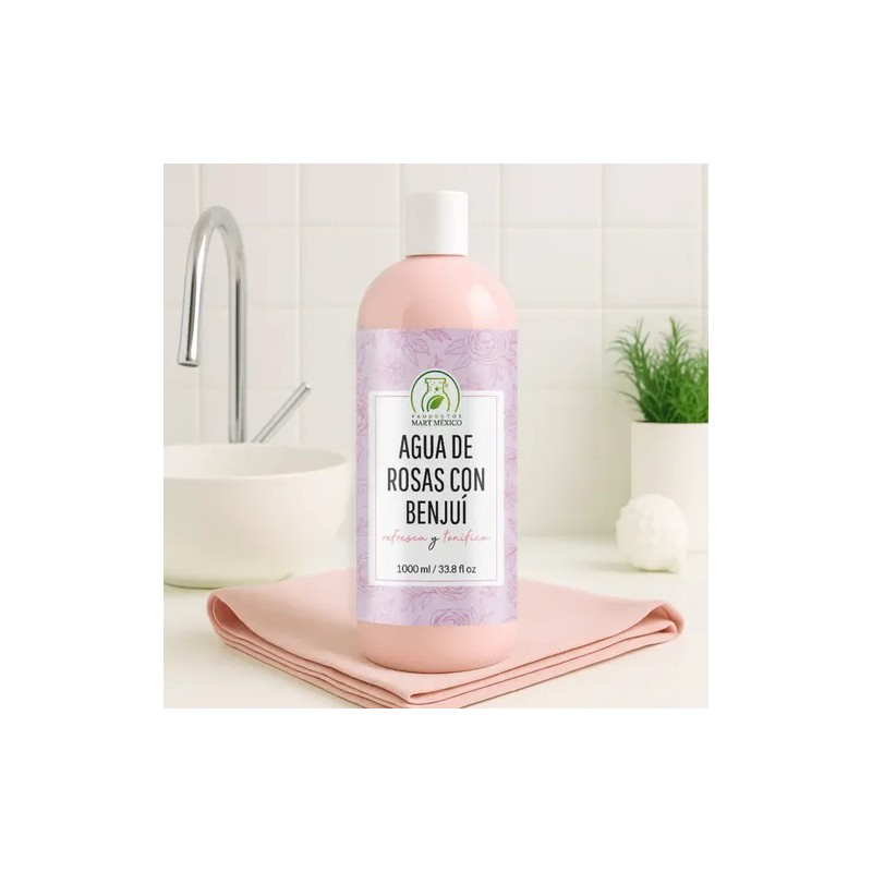 Productos Mart Agua de Rosas con Benjuí 1L Tónico Facial