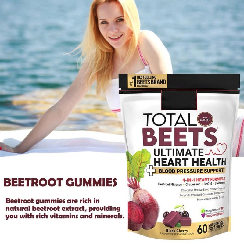 Total Beets Healthy Energy Support,Beet Root Supplement Soft Chew 60Pcsâ—†
