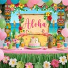 AIBIIN Hawaiian Luau Party Decorations Hawaiian Aloha Backdrop Summer Luau