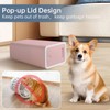 mzxoo 2 Pack Pink Slim Space-Saving Trash Can with Press