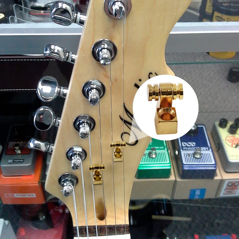 Jersvimc 2 Pcs Guitar Roller String Tree, Gold String Tree