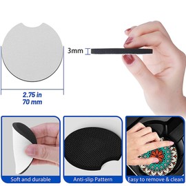 Punhung 20Pcs Sublimation Blanks Products Cup Coasters for Thermal Sublimation DIY Crafts Heat Press Car Cup Coasters Holder Drinks Absorbent Accessories with Fingertip Grip (2.75 Inch)