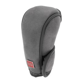 HEROFFIX 1 Pc Gear Shift Knob Cover Decoration Stick Shifting Handle Protector 12x4.5cm/4.72"x1.77" Grey Faux Leather