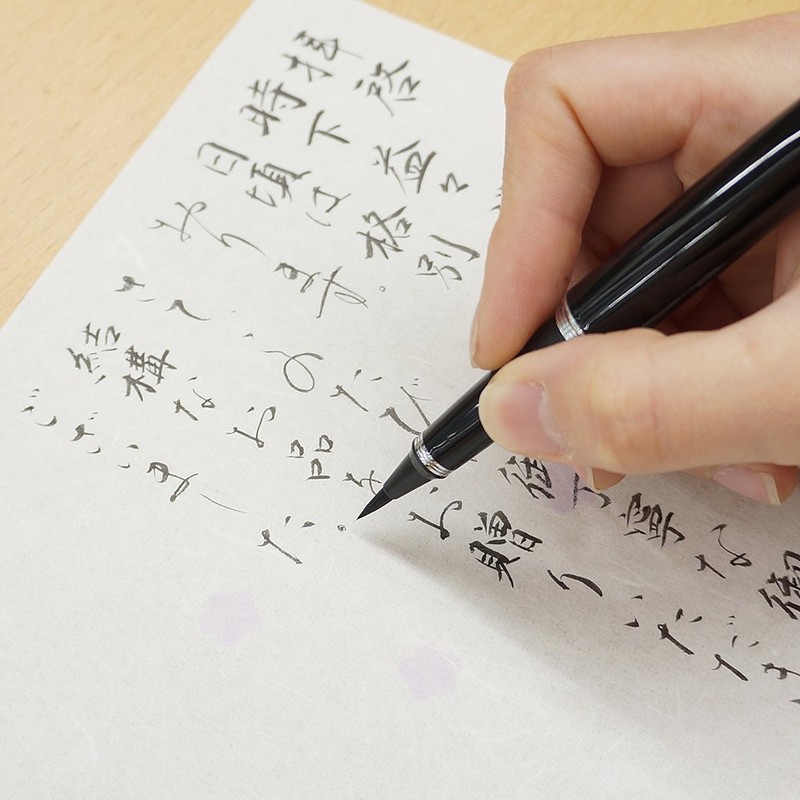 呉竹 筆ペン 万年筆 くれ竹万年毛筆 スターリーナイト ブラック DAY141-1