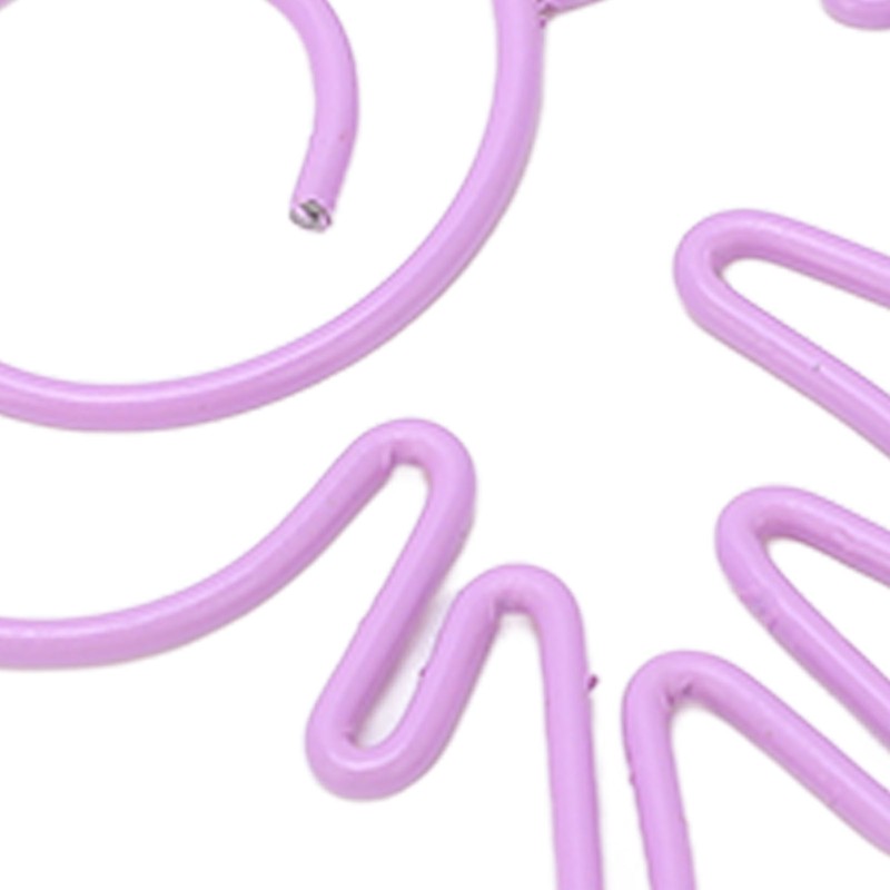 100pcs Paper Clips Portable Mini Electroplating Purple Cute Radish Shape