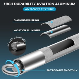 DASKING Olympic Barbell Bar-Upgraded Detachable 4ft Weight Bar for Weightlifting Training,Strength Training Bars for 2 Inch Weight Plates,Portable Home Gym Bench Press Bar with 2 Spring Collars