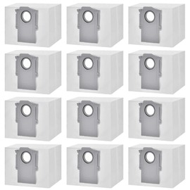 12 Pack Dust Bags for Roborock S8 Pro Ultra, S8+, Q7 Max+, Q8 Max+, Q5 Max+, Q5+, Q5 Pro+, Q7, Q7+, Q7 Max+, S7 MaxV Ultra,S7 Max Ultra Vacuum Cleaner Replacement Disposable Dust Bags- 4L