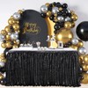 Black Table Skirts for Rectangle Tables 6ft Sequin Table Skirt