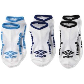 Umbro UCS8942 Ankle Socks, 3-Piece Design, Unisex, Kids, white (WH)