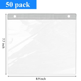 Yarlung 50 Pack Race Bib Display Vinyl Protector Sheets, Clear Running Race Bib Holder Sleeves for Runners Players Athletes, Medals Hanger Display