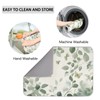 Green Leaf Dish Drying Mat, 18"x24" Ultra Water Absorbent Microfiber