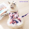 Anelekor Dog Harness Dress for Small Dog Daisy Floral Dog