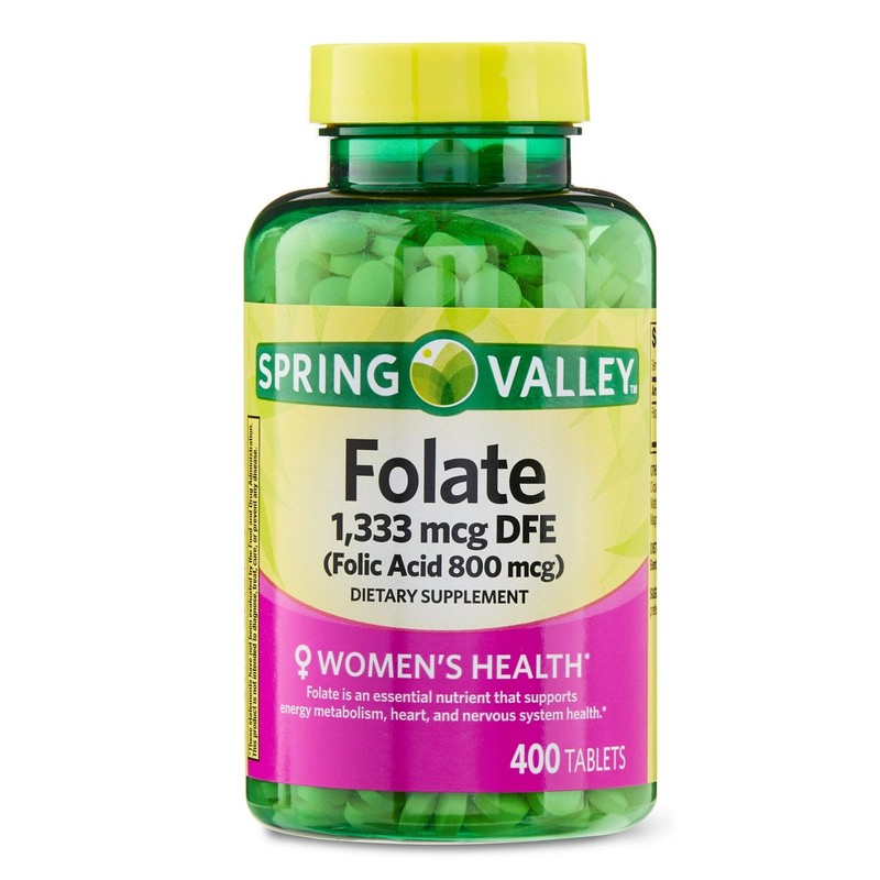 Spring Valley Folate Dietary Supplement, 1,333 mcg, 400 Count -