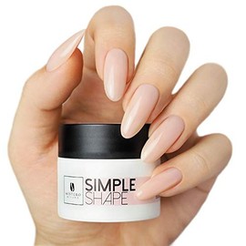 SIMPLE SHAPE Cover natural, Nail cover gel, Mistero Milano, UV/LED, natural, beige-pink color, camouflaging shortcomings; for nail extensions, thick, leveling consistency, 15 g