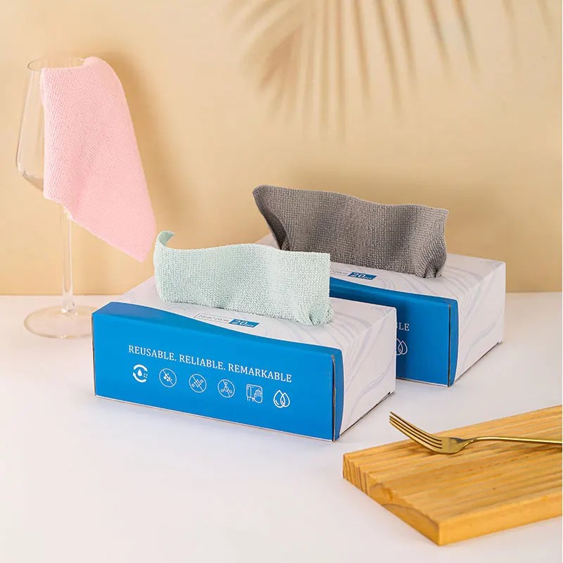 Luxury Square Microfiber Reusable Kitchen Towels Ultra Soft Gentle Touch