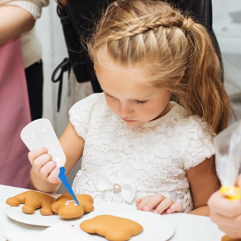 Daiilg 250ml Clear White Blue Plastic Liquid Glue Applicator Bottle