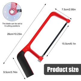 Hack Saw to Cut Metal,Cutting Saw,Hacksaw for Metal Cutting Small Blades 10 Pieces Suitable for Cutting Plastic PVC Pipes Tiles Comes Adjustable Angle Hack