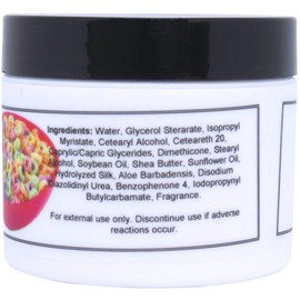 Eclectic Lady Fruit Rings Satin and Silk Cream, Body Cream, Body Lotion, 4 oz - Shea Butter, Aloe, Silk Amino Acids, Vitamin E, Phthalate-Free, Handcrafted in USA - Perfect For Women