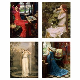 Art Prints Set: FOUR BEAUTIES by John Williams Waterhouse (11"×14" set of 4 prints)