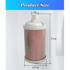 M07 Air Compressor Muffler 3/4" NPT Male Fits for Compressor Dryer Compressed Air Equipment and Systems, Single Chamber 145 PSI (M07 3/4" NPT Male)
