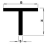 Aluminium T-profile AlMgSi05 | W x H x S 40
