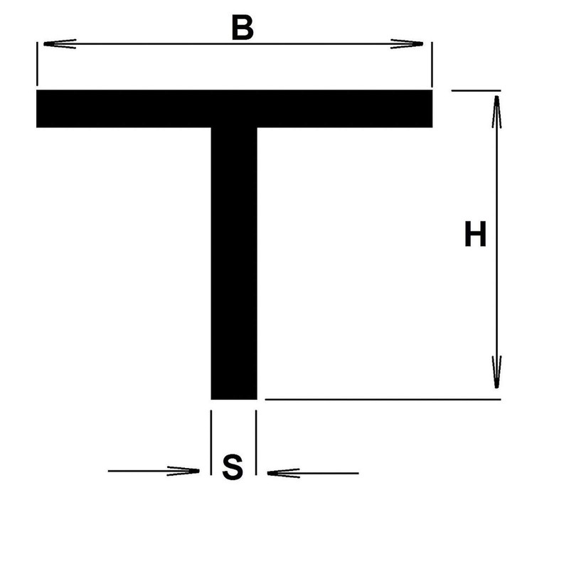 Aluminium T-profile AlMgSi05 | W x H x S 40