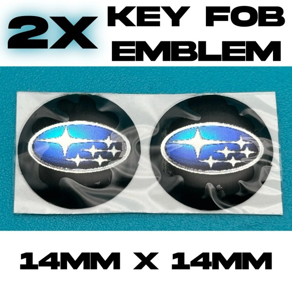PGA 2x Subaru Emblem Logo Key Fob Replacement Badge Sticker