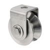 sourcing map V Groove Wheel with Bracket, Stainless Steel Track