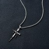 CEKAMA Nail Cross Necklace for Men & Boy Sterling Silver