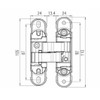 Bricoleva.it Adjustable Concealed Door Hinge, 40 kg Capacity per 2