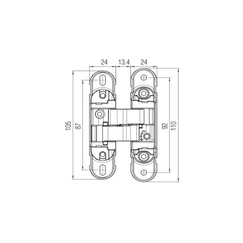 Bricoleva.it Adjustable Concealed Door Hinge, 40 kg Capacity per 2