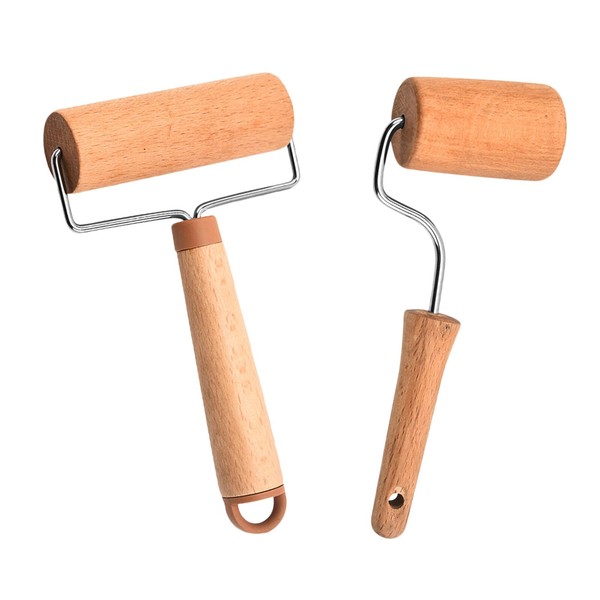 RoxNvm Rolling pin, 2 pieces dough roller, small and medium