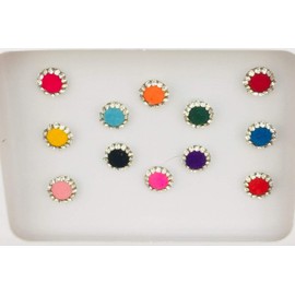 BBZ100 Multi Colour Bindi Tattoo Forehead Sticker Wedding Tikka Bindi Bollywood Saree