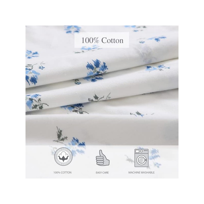 Stone Cottage - Twin Sheets, Cotton Percale Bedding Set, Crisp