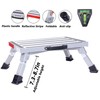 Homeon Wheels RV Step Stool, Adjustable Height Aluminum Folding Platform