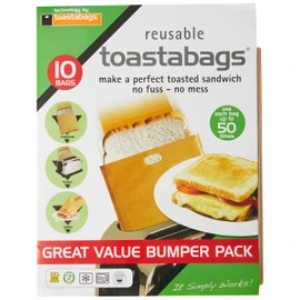 Toastabags Toast Bags 50 use (Pack of 10), Acrylic, Gold
