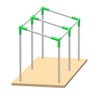 GoodsZone Canopy Fittings Kit 1-3/8" Slant roof Shelter Carport Deck