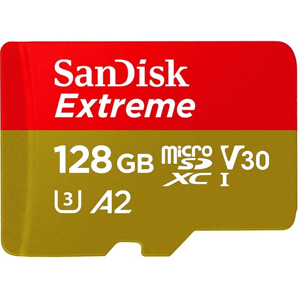 microSDXC 128GB SanDisk Extreme UHS-1 U3 V30 4K Ultra HD A2 Compatible with JNH Original SD Adapter