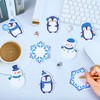 Whaline 24Pcs Christmas Sticky Note 12 Designs Winter Cartoon Self-Stick