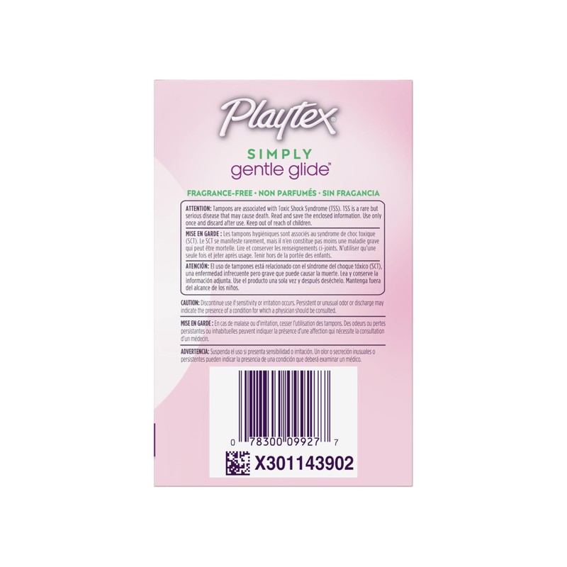 Playtex Simply Gentle Glide Tampons, Ultra Absorbency, Fragrance-Free - 36ct